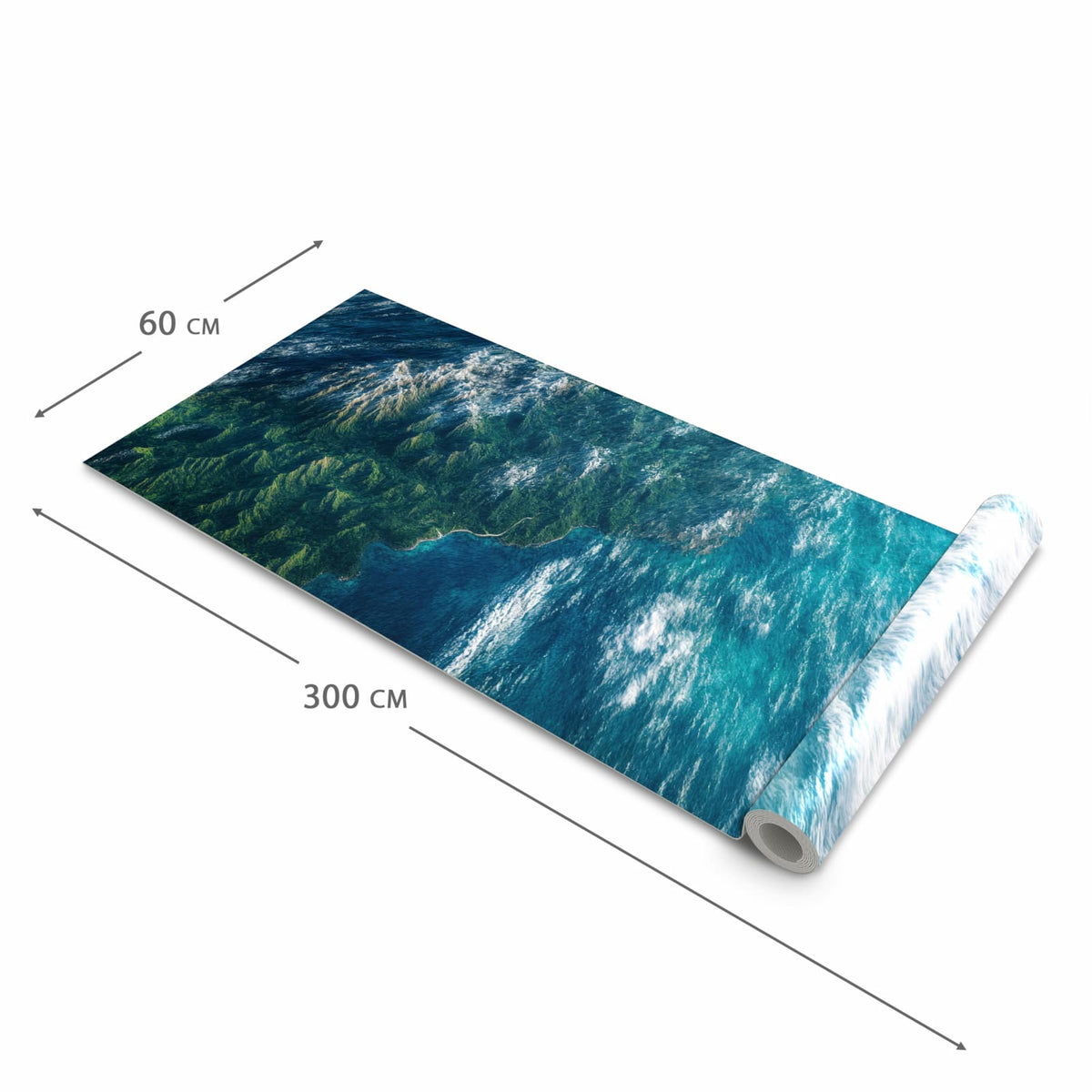 Pflegeleichter waschbarer Küchenläufer mit Motiv Wunderschöne Erde in der Größe 60x90 cm