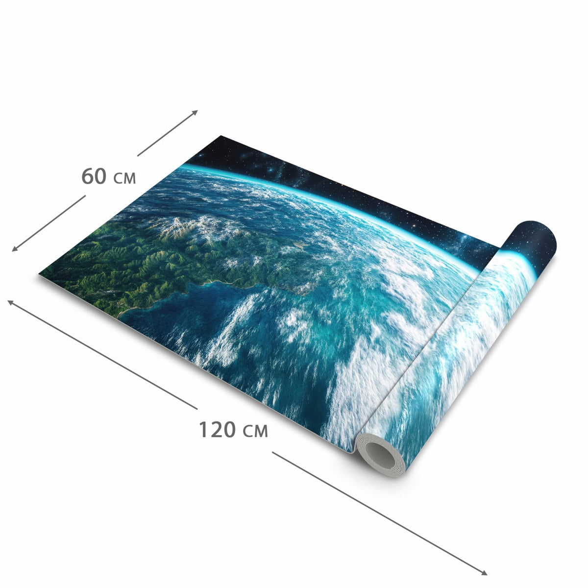 Fleckenresistenter waschbarer Teppich Küche mit Motiv Wunderschöne Erde in der Grösse 60x90 cm