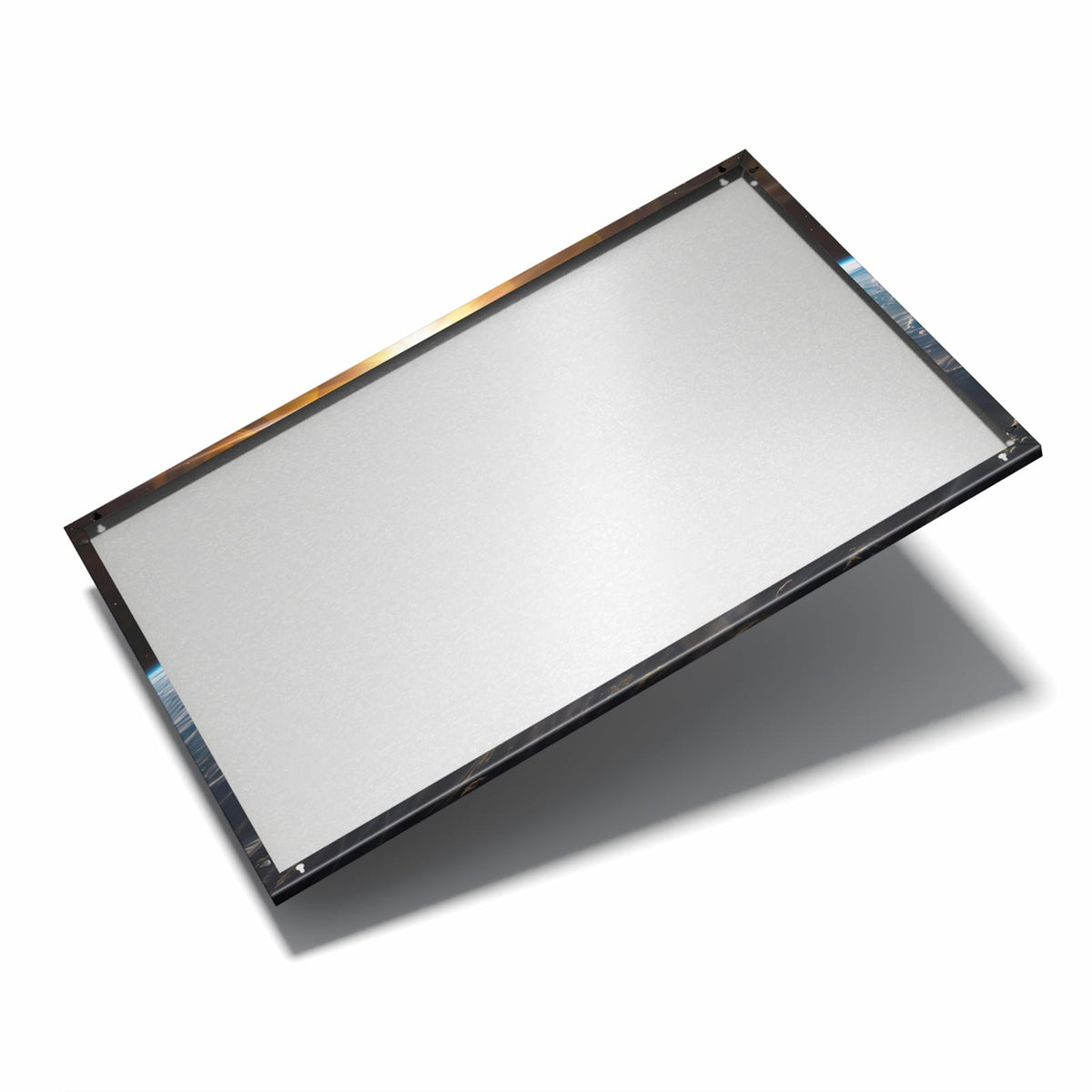 Nur 7 mm – liegt eng an der Wand – Metall Magnettafel - Goldener Sonnenaufgang