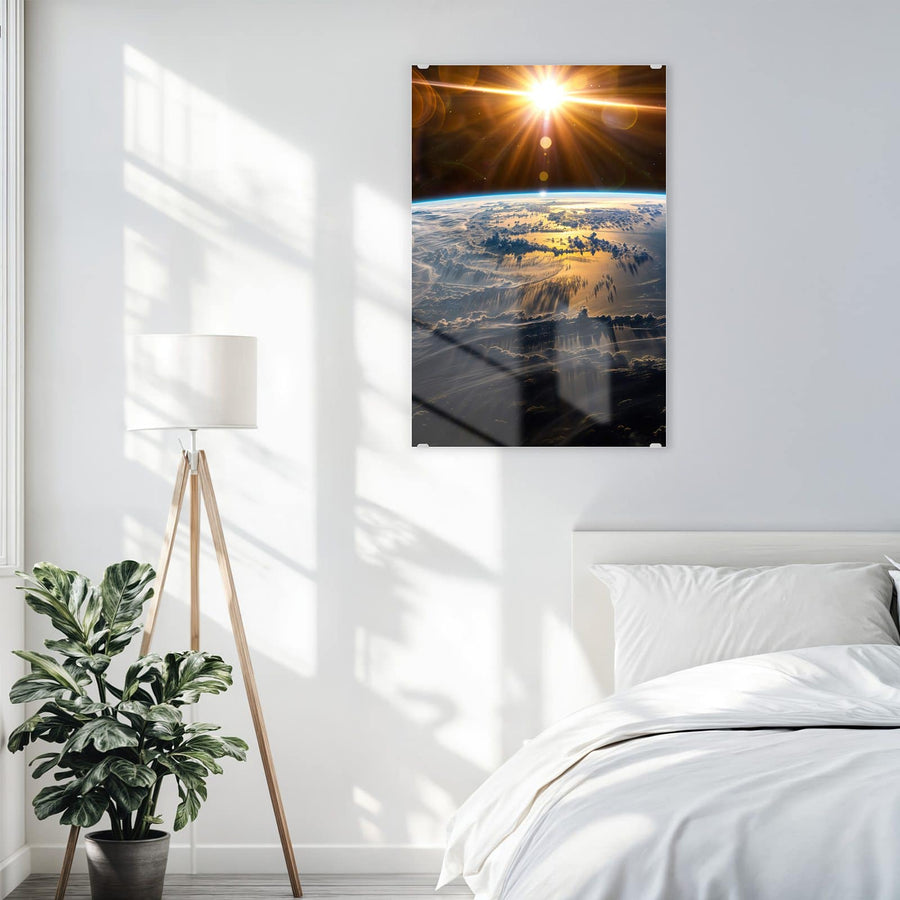 Maße Wandbild - Goldener Sonnenaufgang - Hochformat