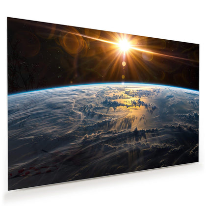 Wandbild mit dem Motiv Goldener Sonnenaufgang