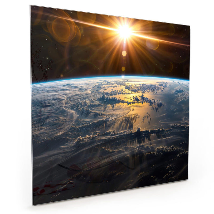 Maße Küchenrückwand Goldener Sonnenaufgang aus Glas