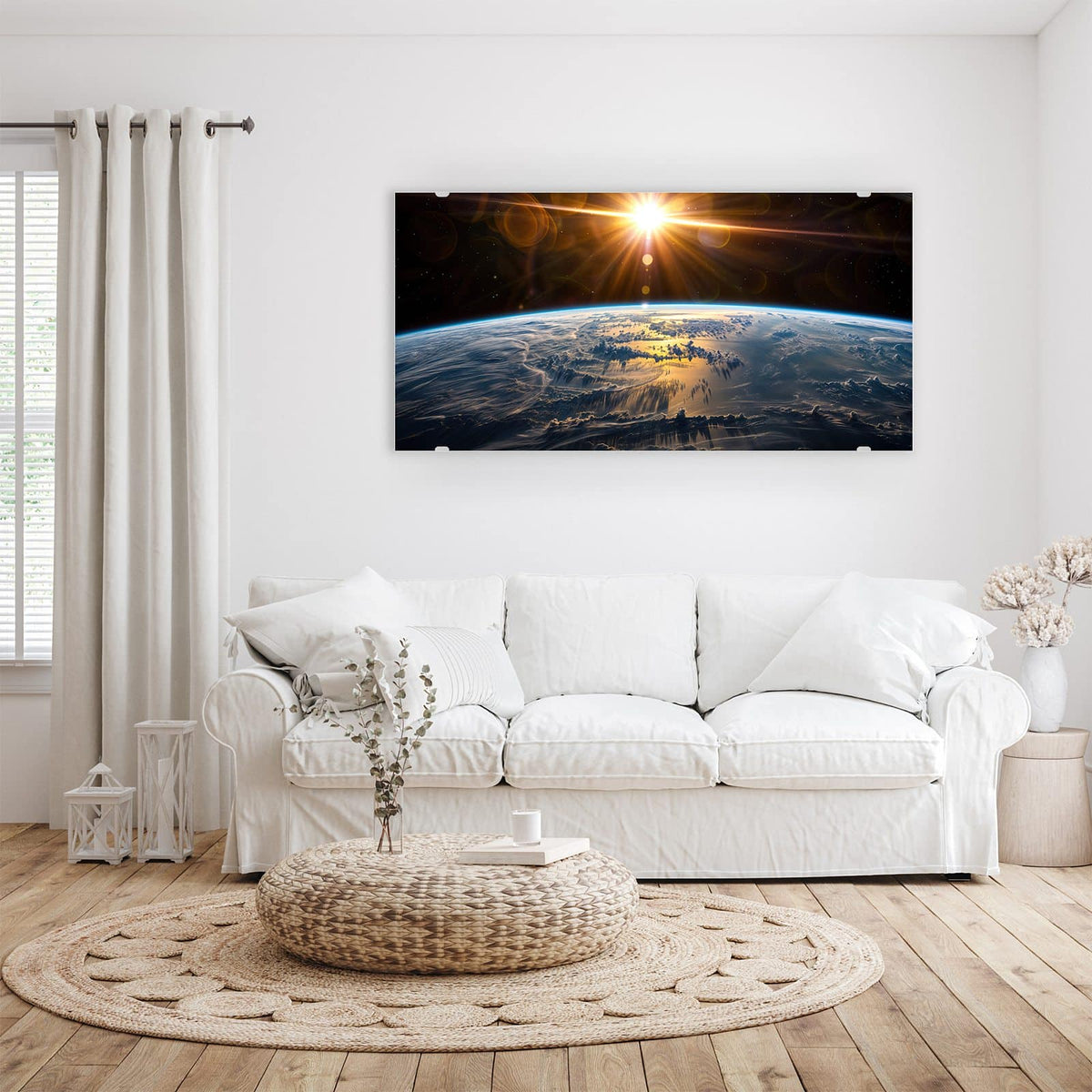 Aufhängung liegt bei – Motiv später wechselbar – Wandbild - Goldener Sonnenaufgang - Querformat