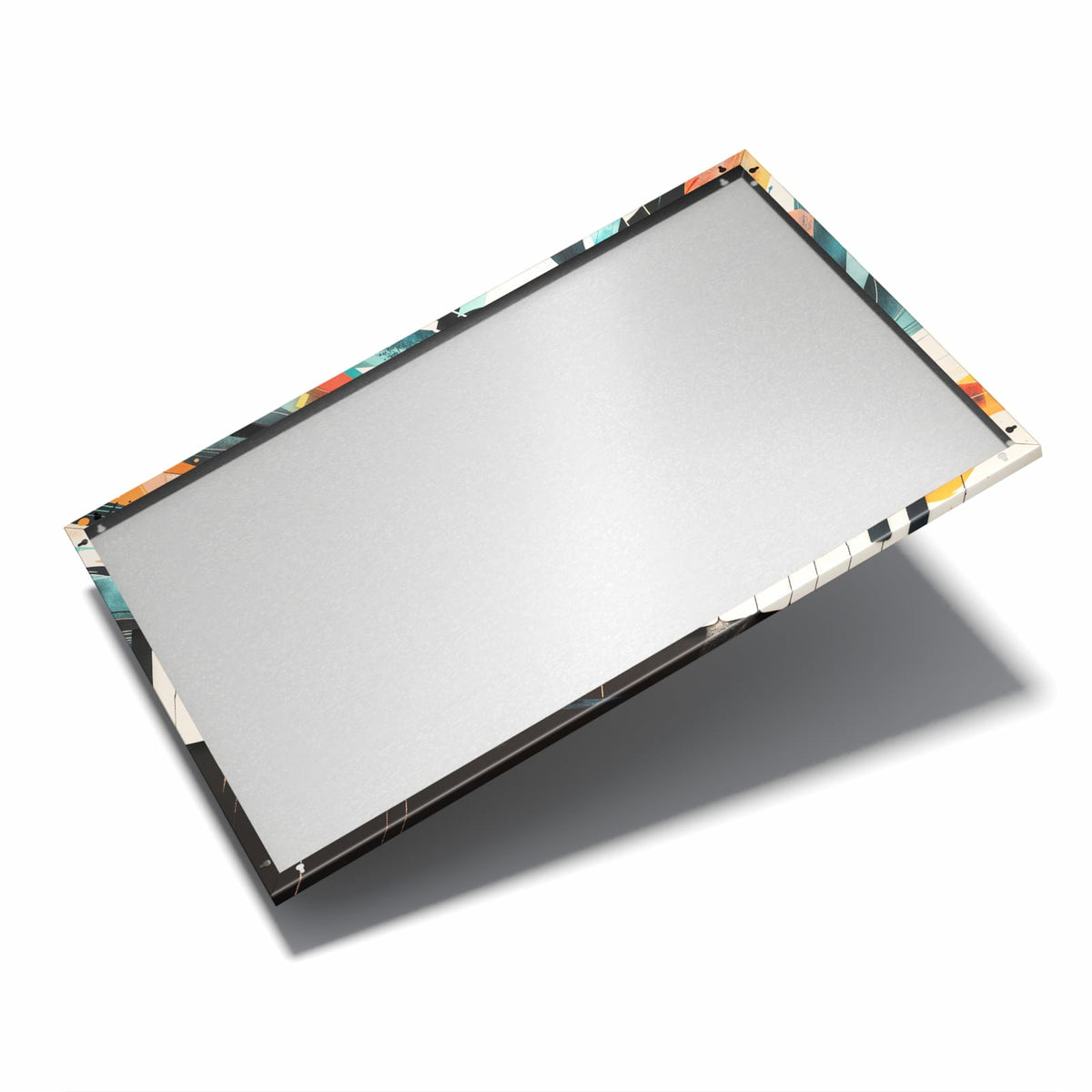 Nur 7 mm – liegt eng an der Wand – Metall Magnettafel - Klavier in Farbwellen