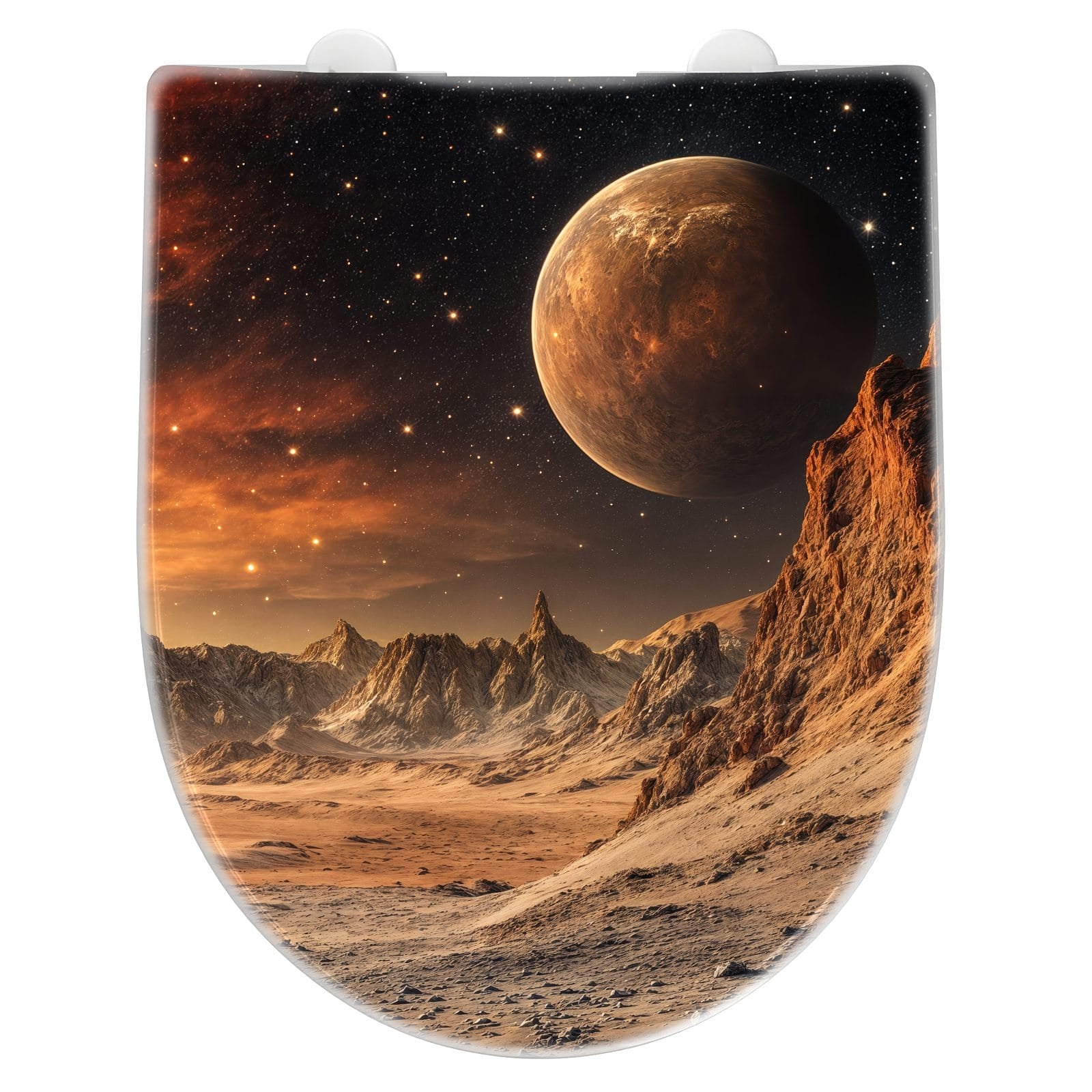 WC-Sitz mit Absenkautomatik Fremder Planet