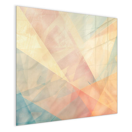 Magnettafel mit dem Motiv Geometrie in Pastell