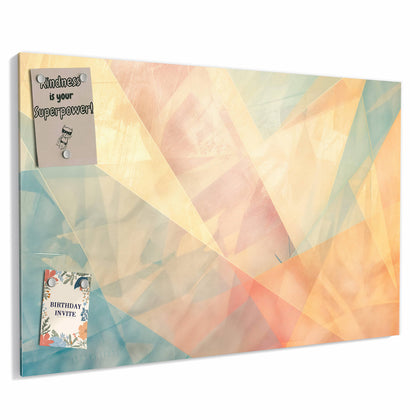 Metall Magnettafel mit dem Motiv Geometrie in Pastell
