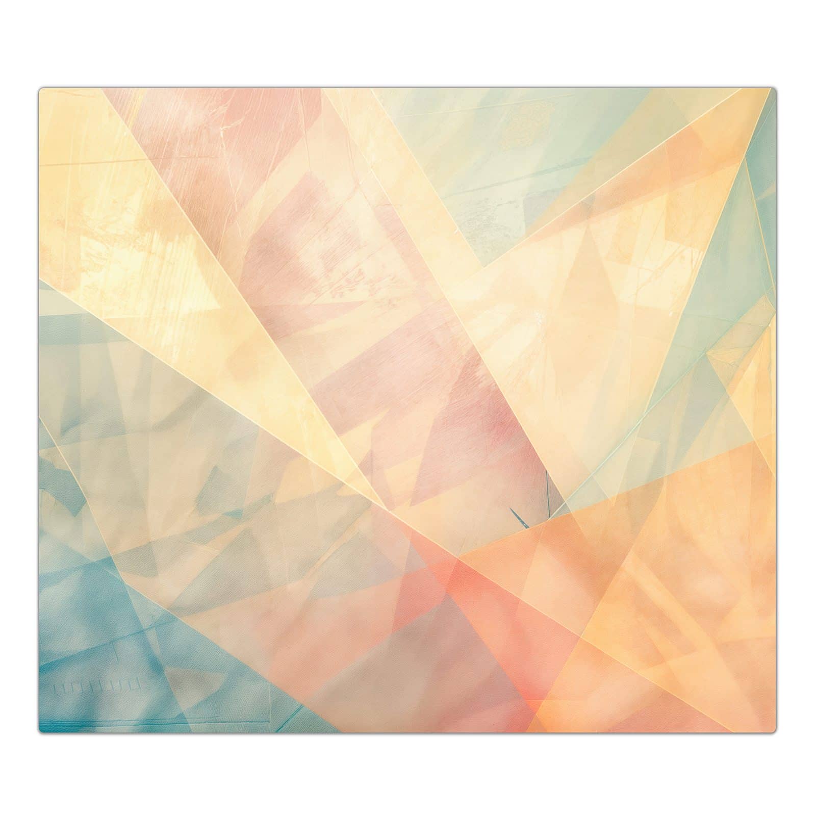 1-teilige Herdabdeckung mit Farbiges Geo Muster-Motiv in der Frontansicht #grösse_1-Teilig (60x52cm)