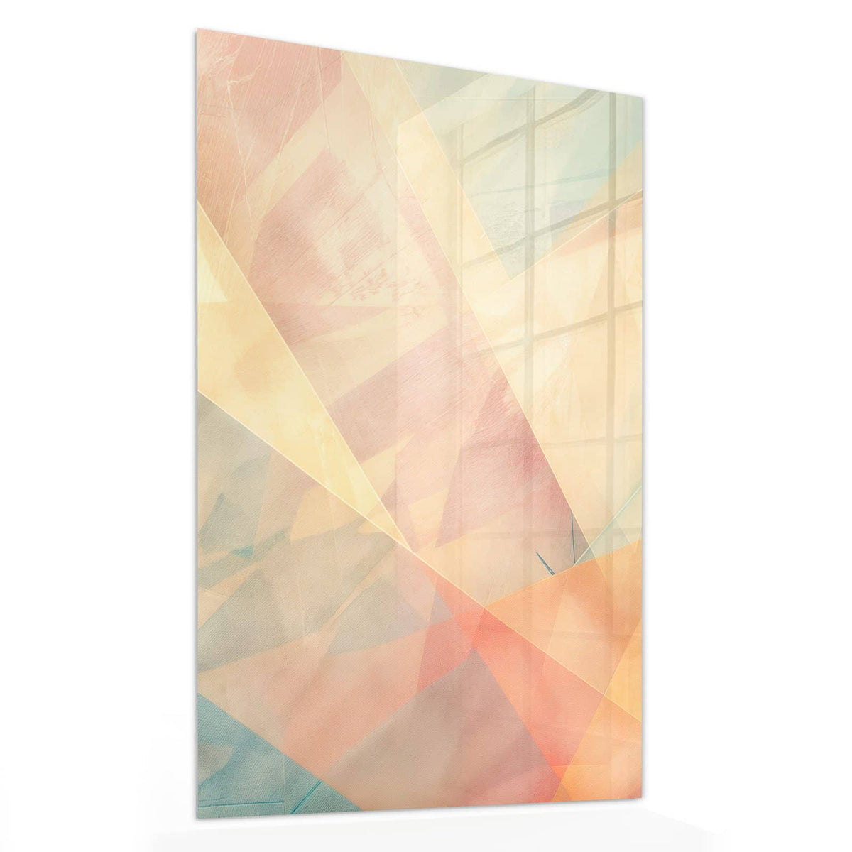 11 Größen – von 30 × 60 bis 60 × 150 cm – Wandbild - Geometrie in Pastell - Hochformat