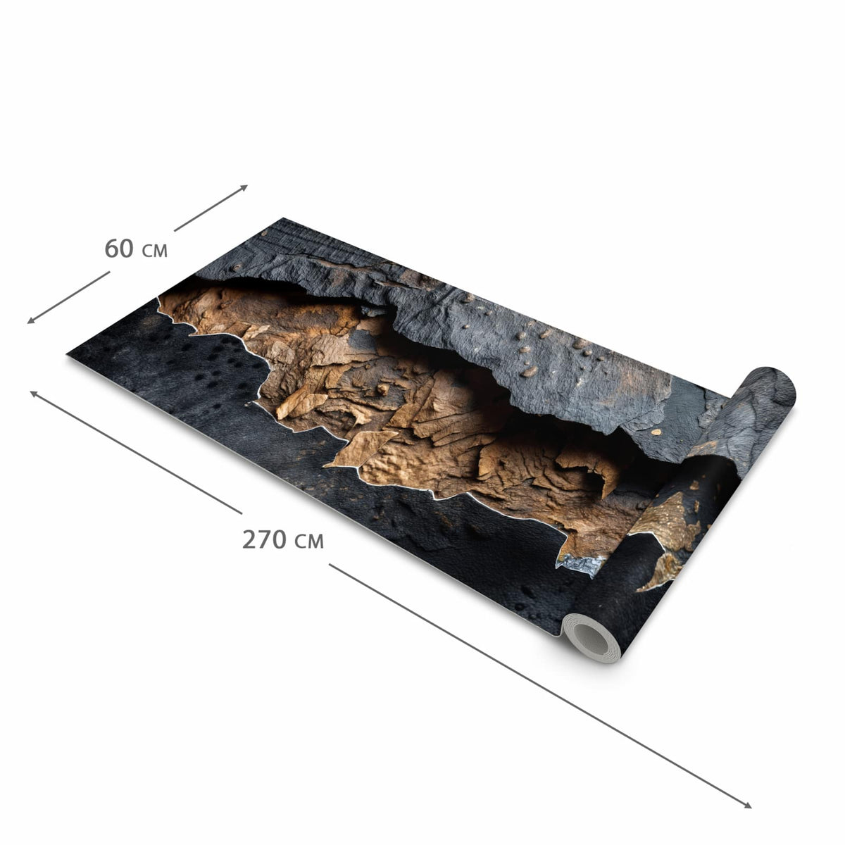 Pflegeleichter waschbarer Küchenteppich mit Motiv Abstrakte Struktur in der Grösse 90x240 cm