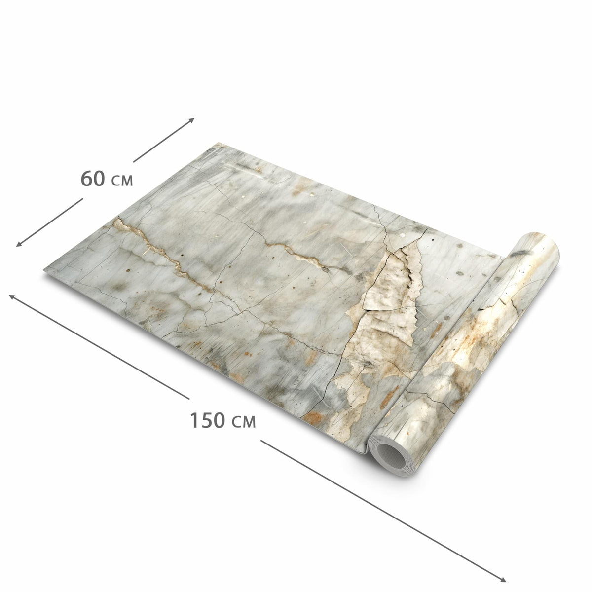Zeitsparender waschbarer Küchenteppich mit Motiv Oberfläche von Rissige in der Grösse 60x240 cm