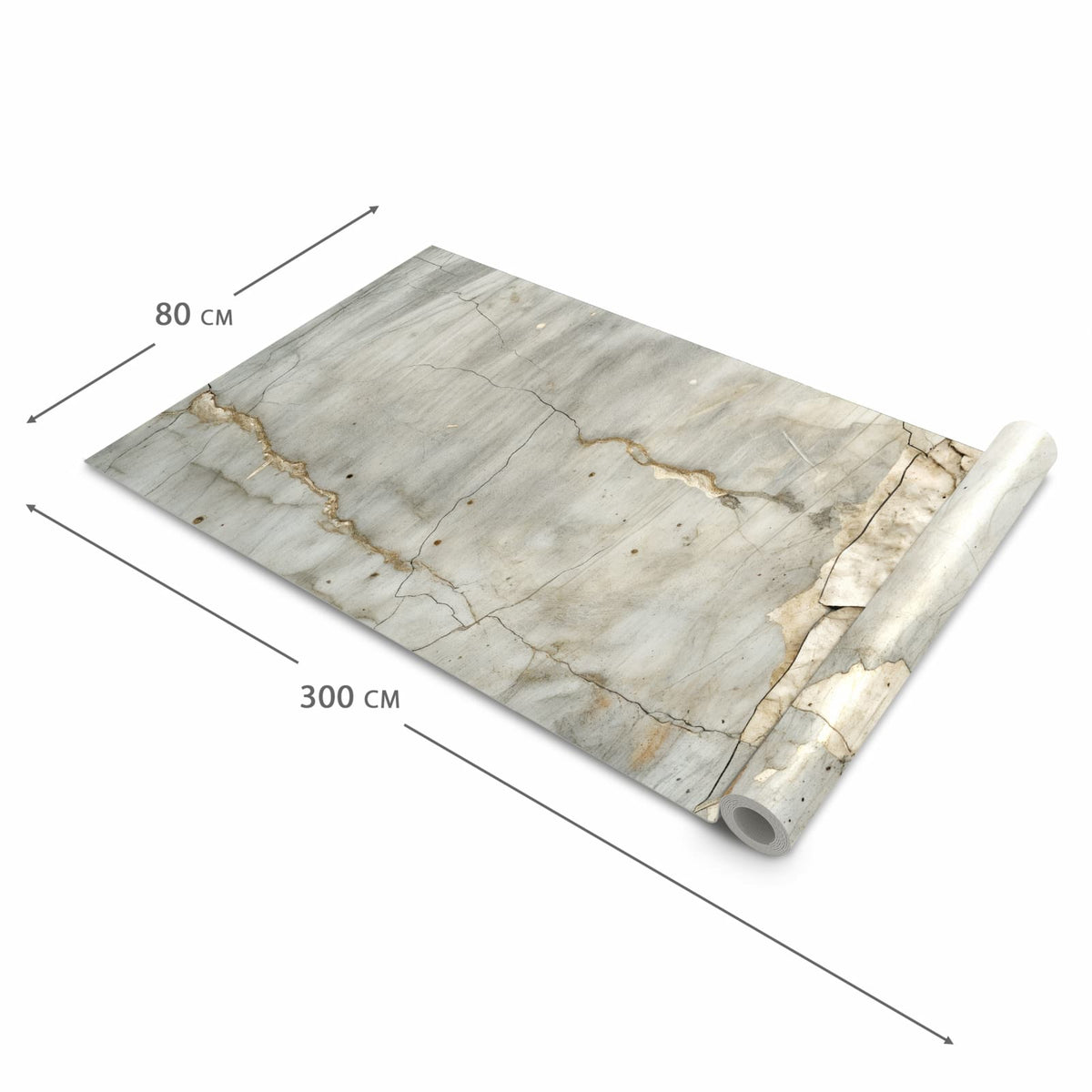 Langlebiger Küchenläufer mit Motiv Oberfläche von Rissige in der Grösse 60x240 cm