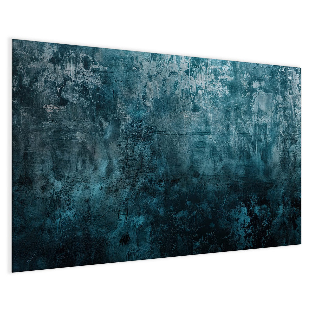 4 mm Glas statt lackiertem Blech – Magnettafel - Petrolblaue Wand