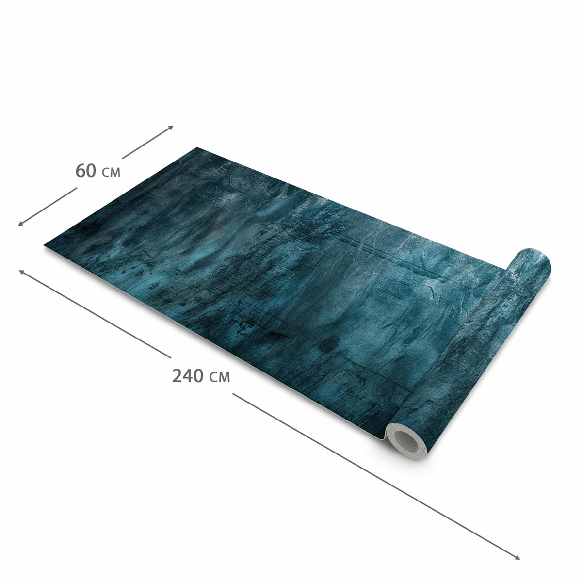 Strapazierfähiger Läufer für den Eingangsbereich mit Motiv Textur Wand Kunst in der Größe 60x240 cm