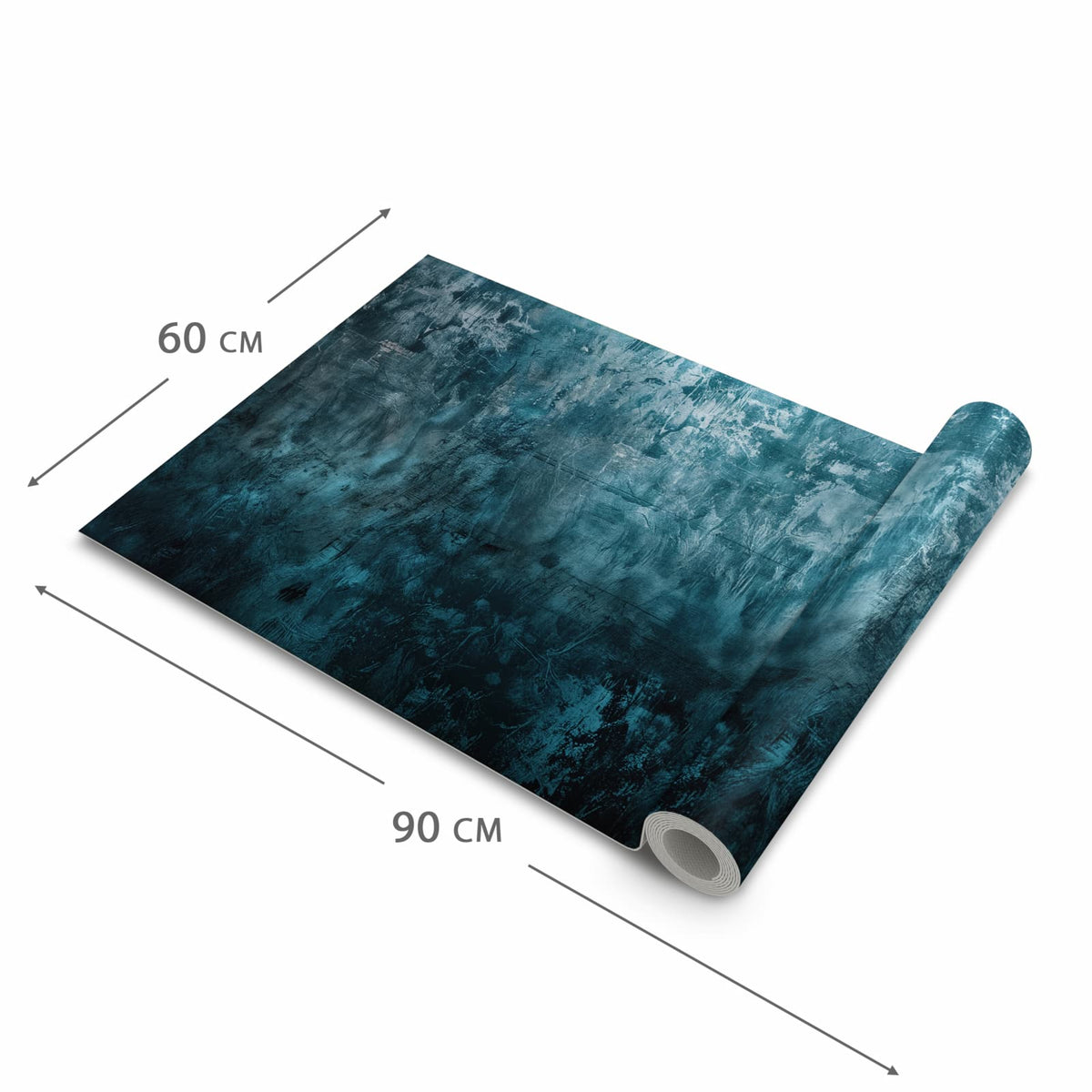 Rutschfester dünner Teppich mit Motiv Textur Wand Kunst in der Grösse 60x240 cm