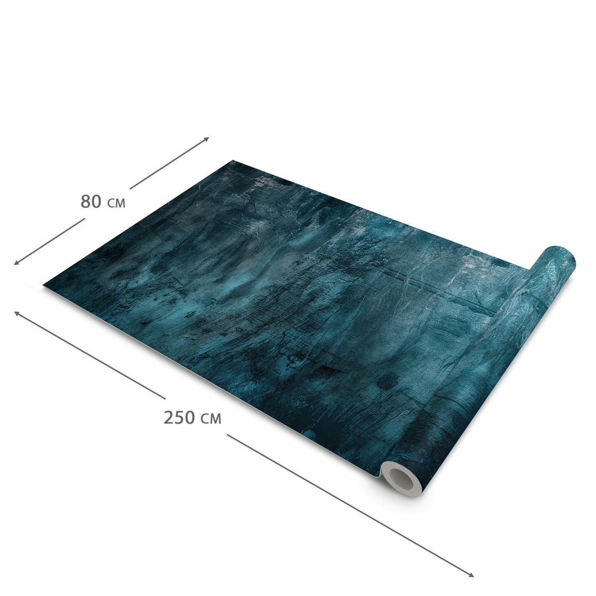Bodenschonender Teppich fürs Esszimmer mit Motiv Textur Wand Kunst in der Größe 60x240 cm