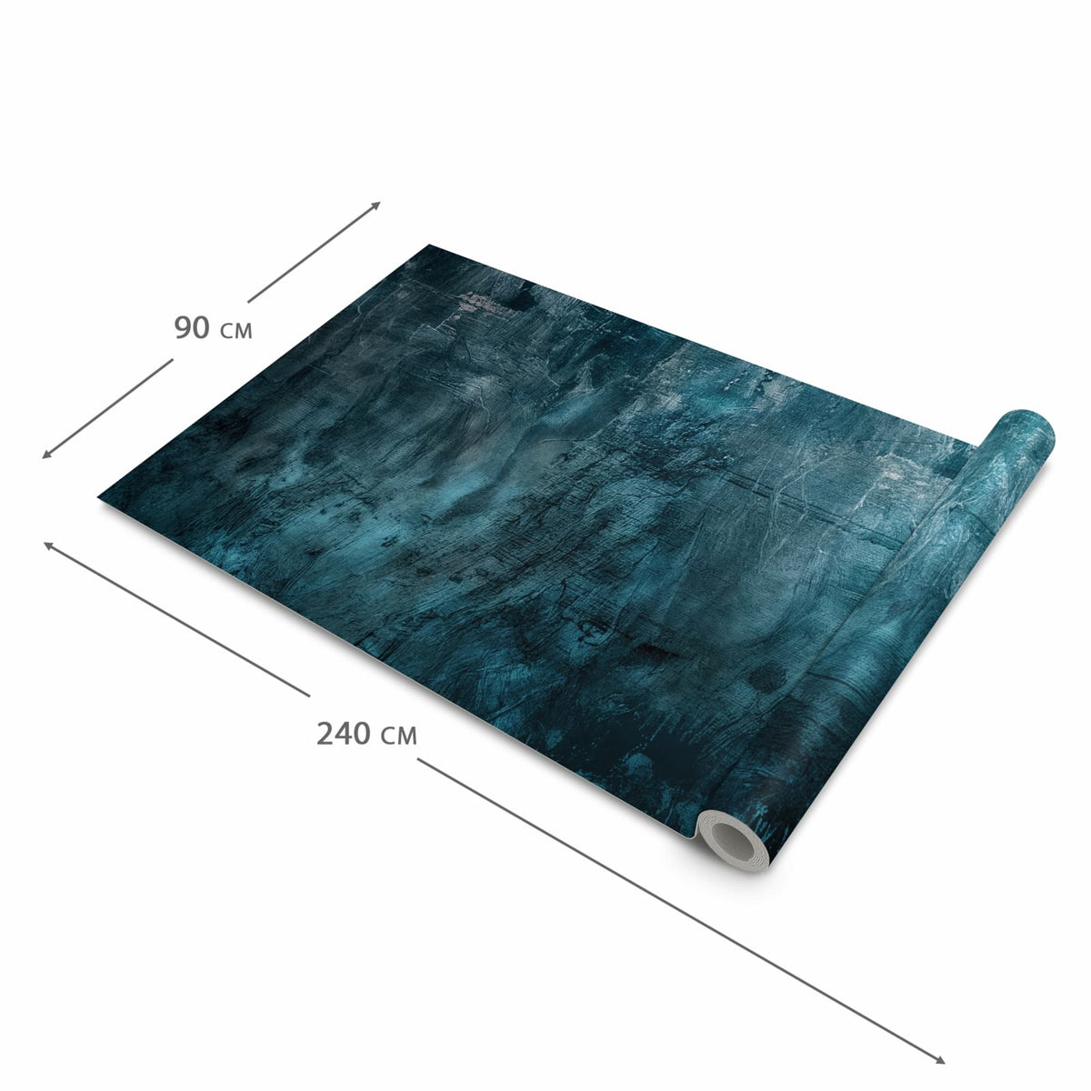 Formstabiler Bodenläufer Teppich mit Motiv Textur Wand Kunst in der Grösse 60x240 cm