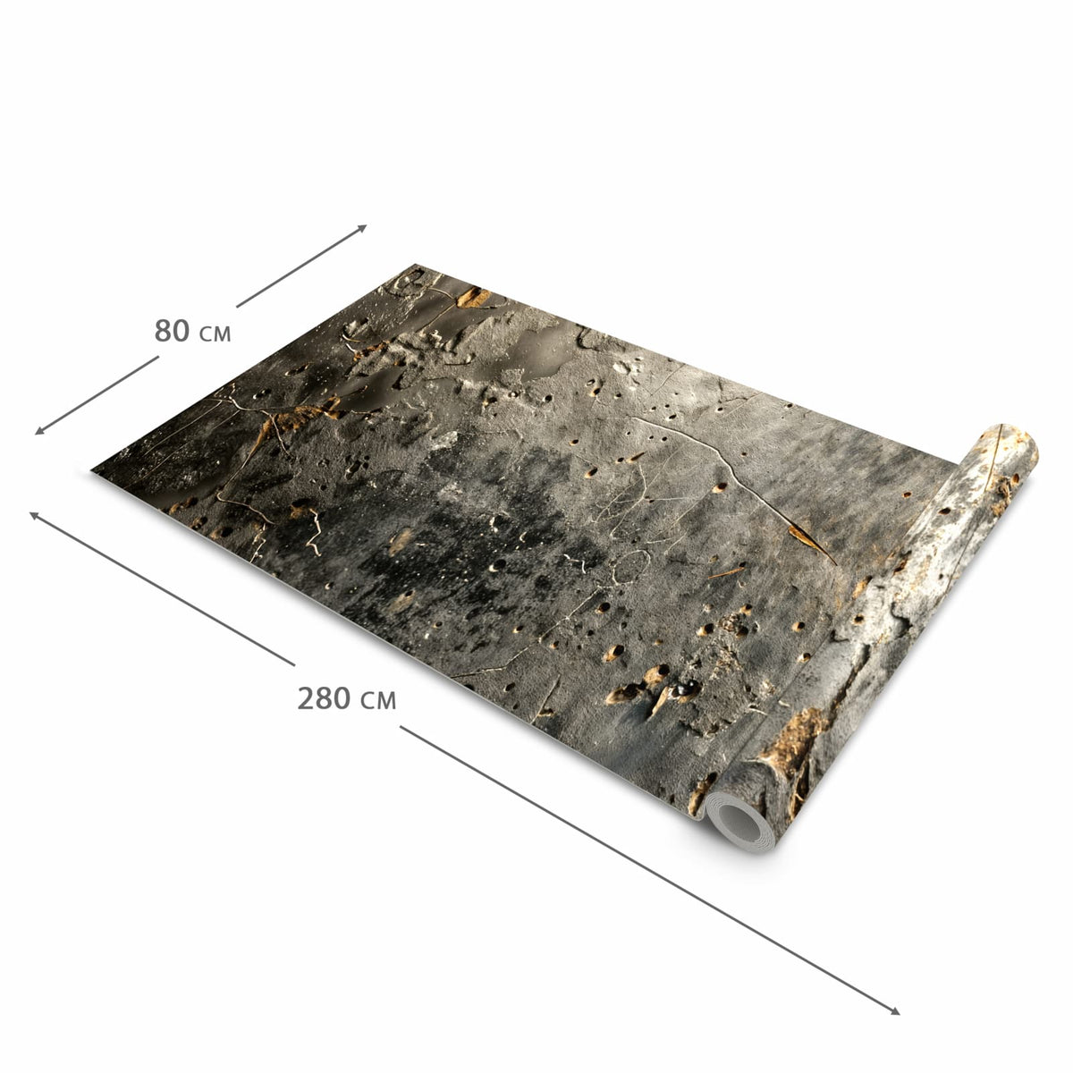 Flacher waschbarer Küchenteppich mit Motiv Abstrakte Oberfläche in der Grösse 60x180 cm