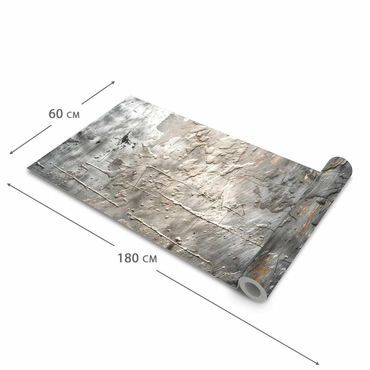 Waschbarer rutschfester Küchenläufer mit Motiv Texturierte Oberfläche in der Größe 60x180 cm