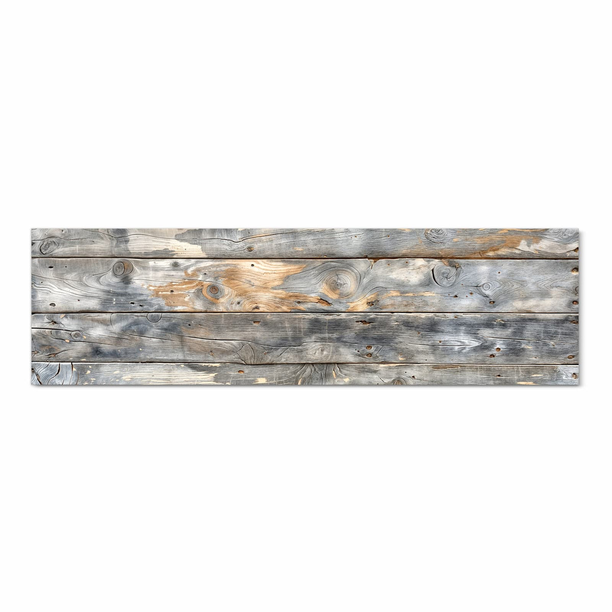 Zeitsparender Küchenteppich mit Motiv Vintage Holzplanken in Frontansicht