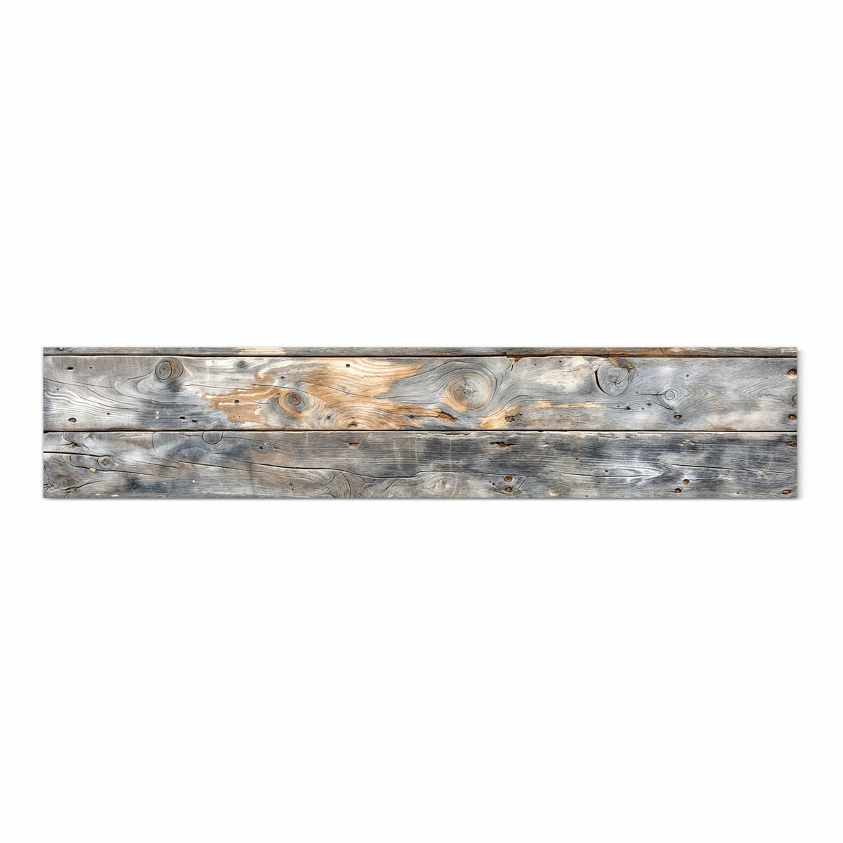 Farbbeständiger Küchenteppich mit Motiv Vintage Holzplanken in Frontansicht
