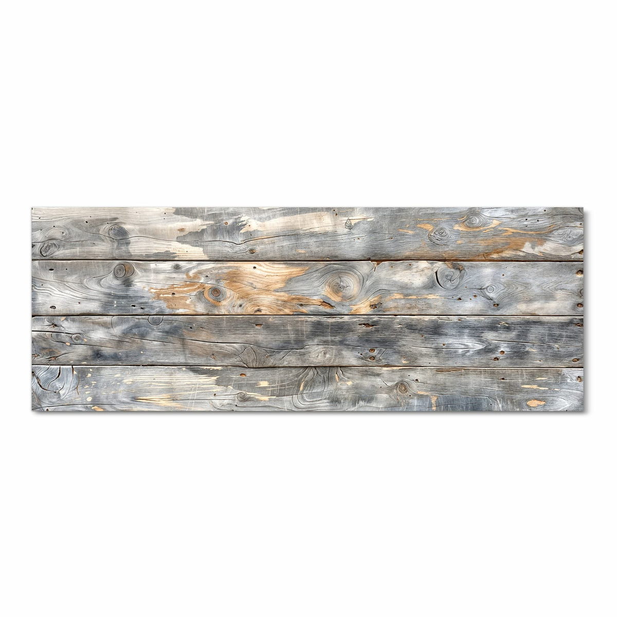 Abriebfester Küchenteppich mit Motiv Vintage Holzplanken in Frontansicht