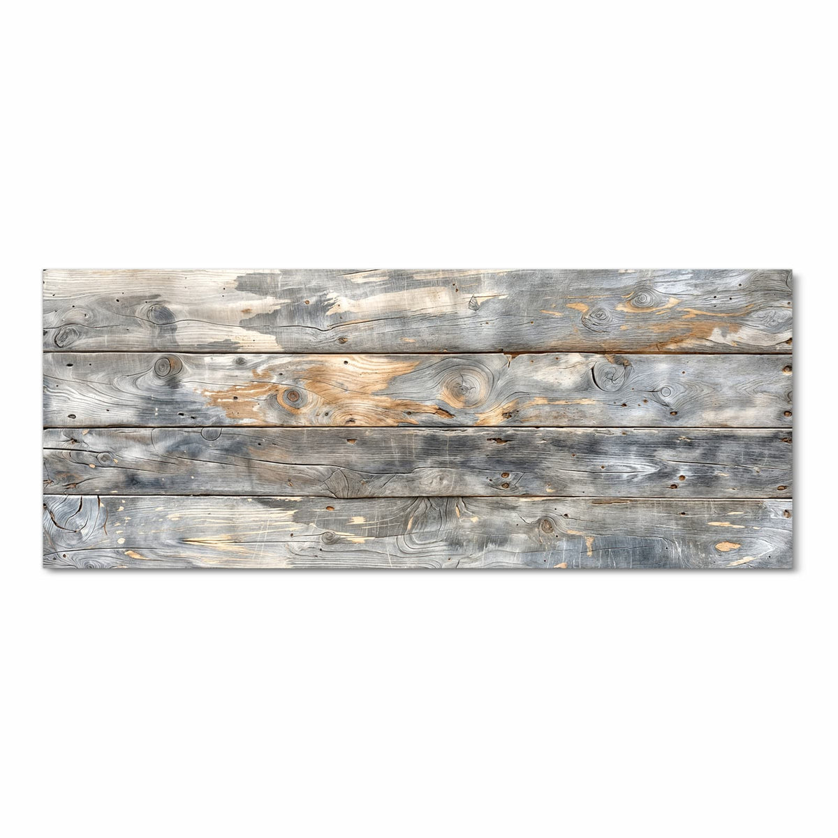 Feuchtigkeitsresistenter Küchenläufer mit Motiv Vintage Holzplanken in Frontansicht zum Waschen