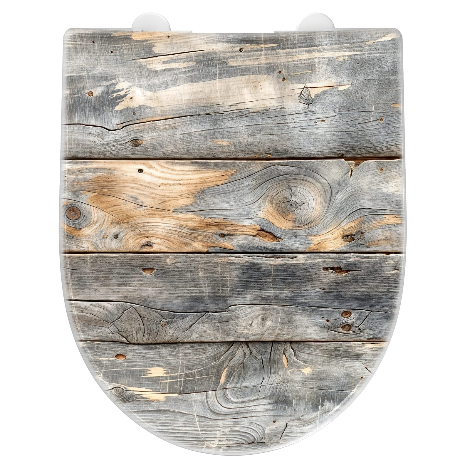 WC-Sitz mit Absenkautomatik Vintage Holzplanken