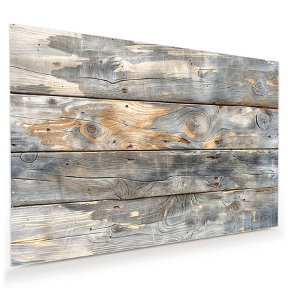 Wandbild mit dem Motiv Graue Holzplanken