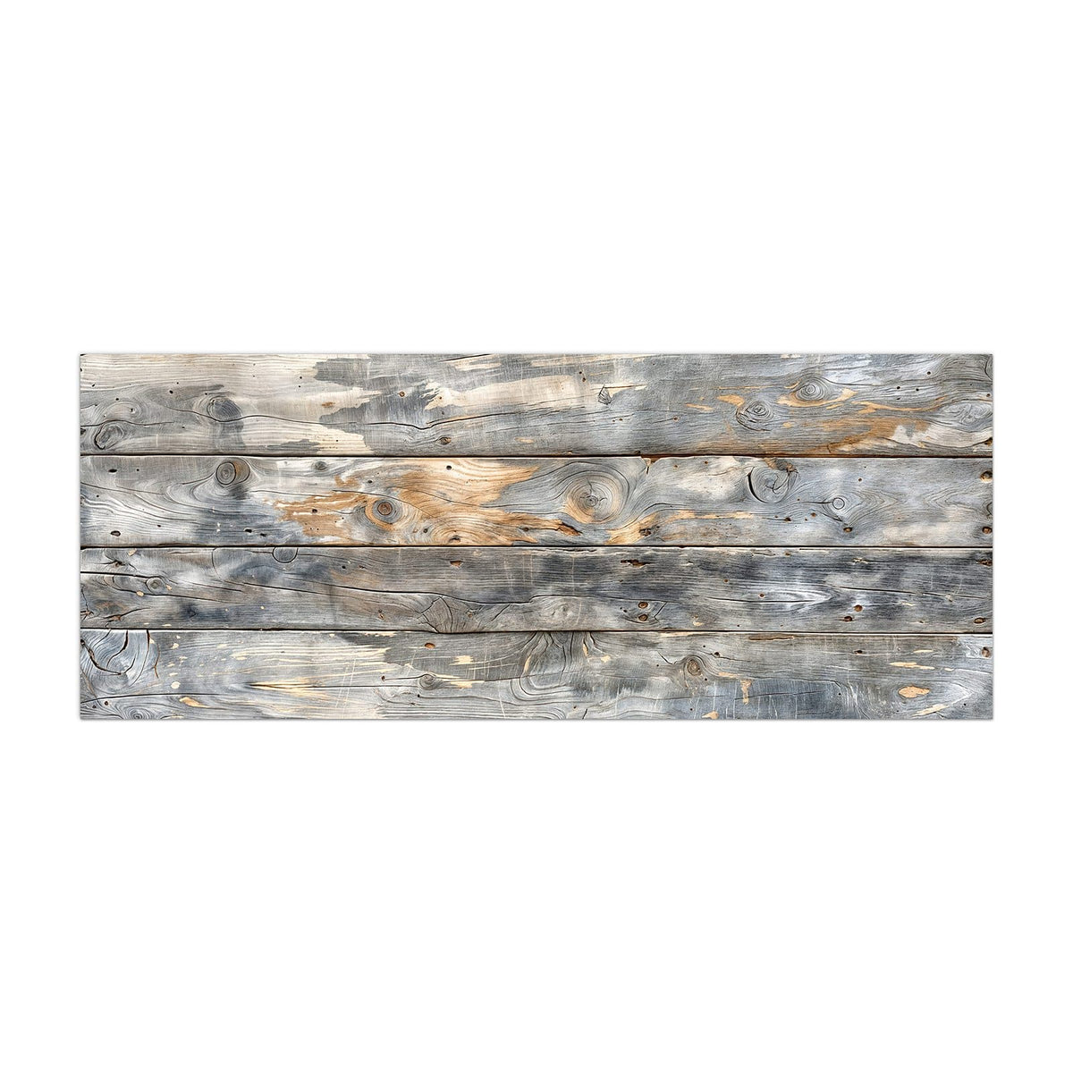 Küchenrückwand aus Glas Graue Holzplanken im Hochformat, Motiv bildfüllend von vorn
