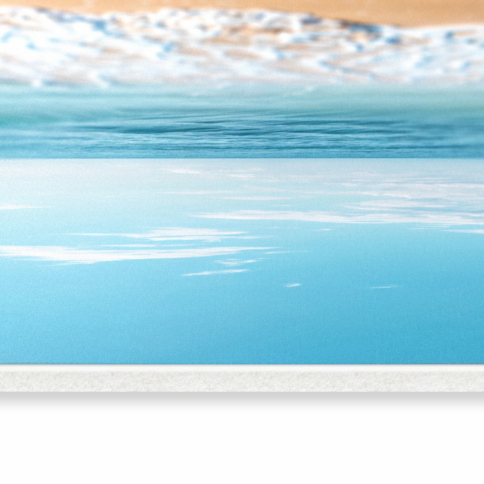 Geräuschdämpfender waschbarer Küchenläufer mit Motiv Tropischer Strand in seitlicher Ansicht