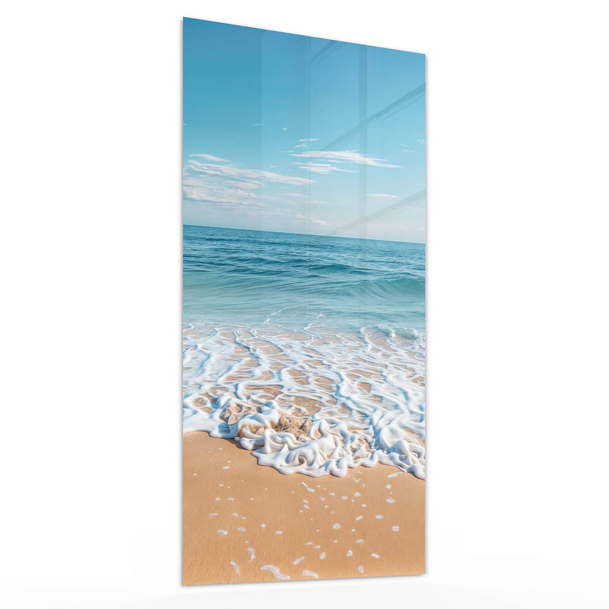 Glasbild Auslaufende Welle von der Seite, 4 mm Echtglas