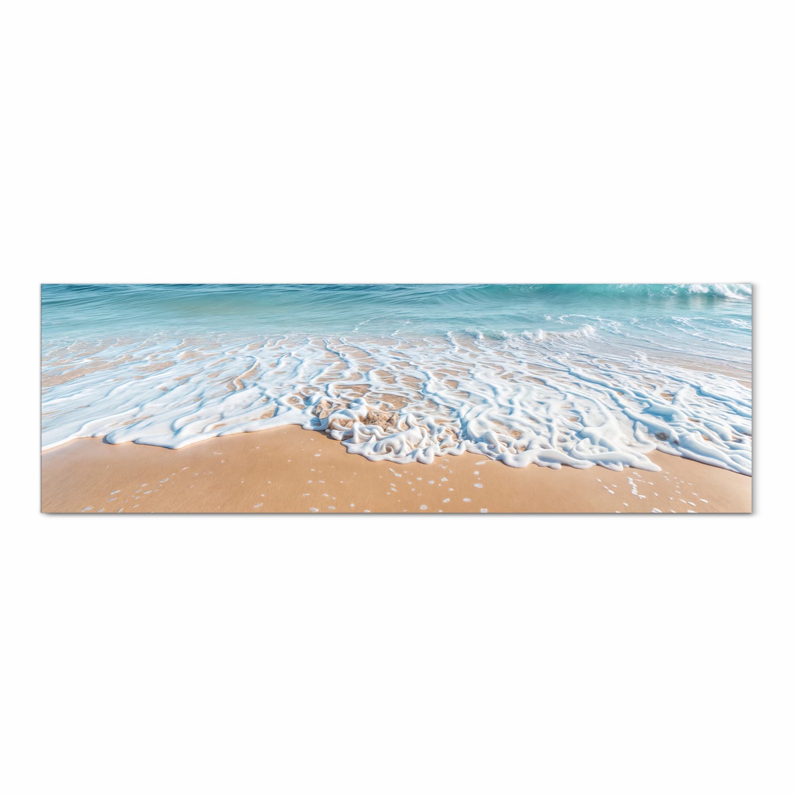 Wasserabweisender Küchenteppich mit Motiv Tropischer Strand in Frontansicht