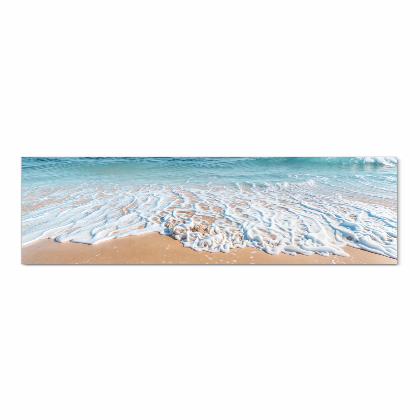 Fleckenresistenter waschbarer Küchenteppich mit Motiv Tropischer Strand in Frontansicht