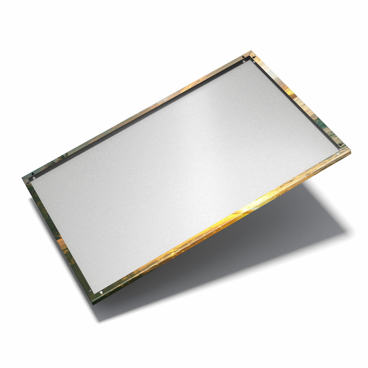 Nur 7 mm – liegt eng an der Wand – Metall Magnettafel - Palme im Abendgold