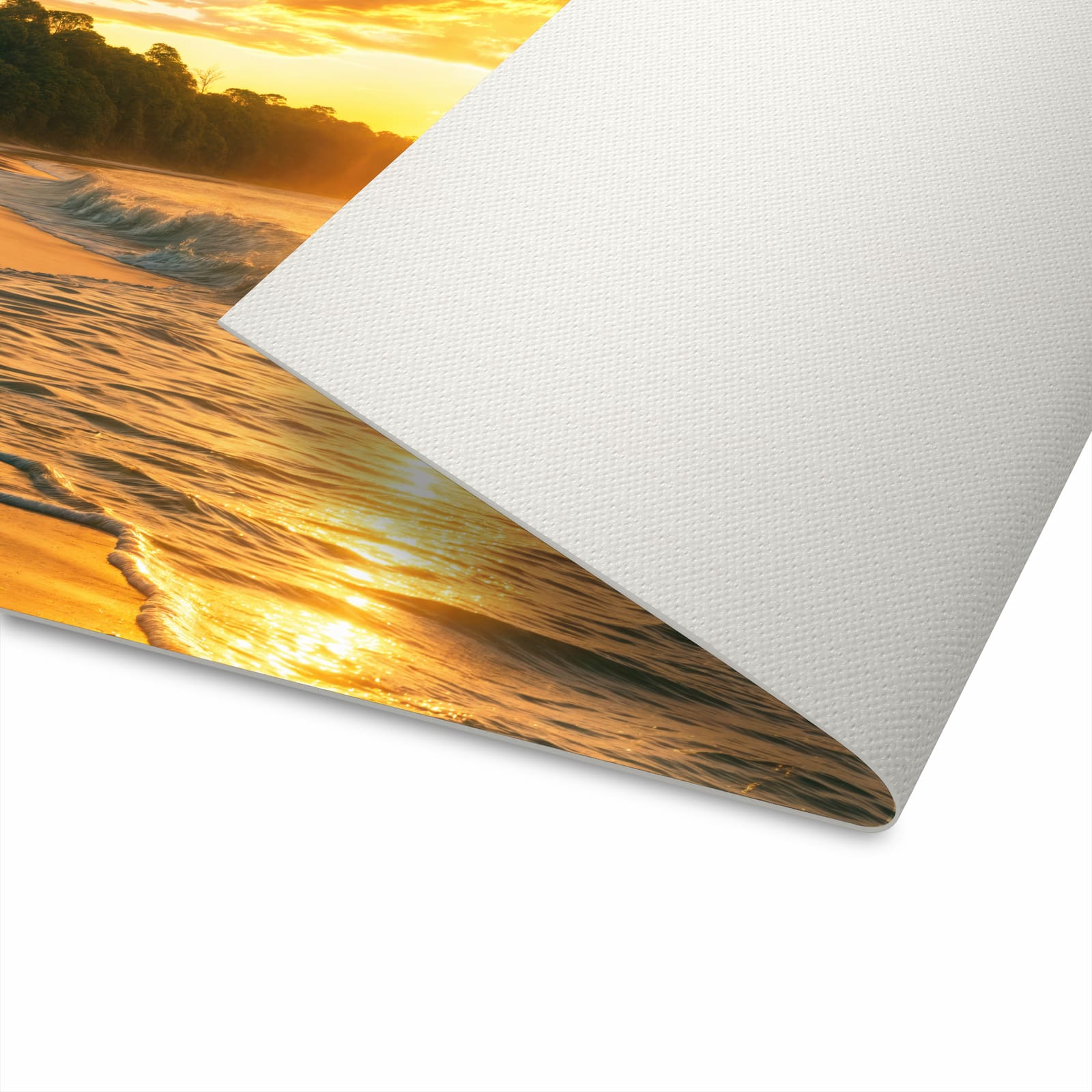 Waschbarer Küchenteppich mit Motiv Sonnenuntergang Strand für angenehme Haptik