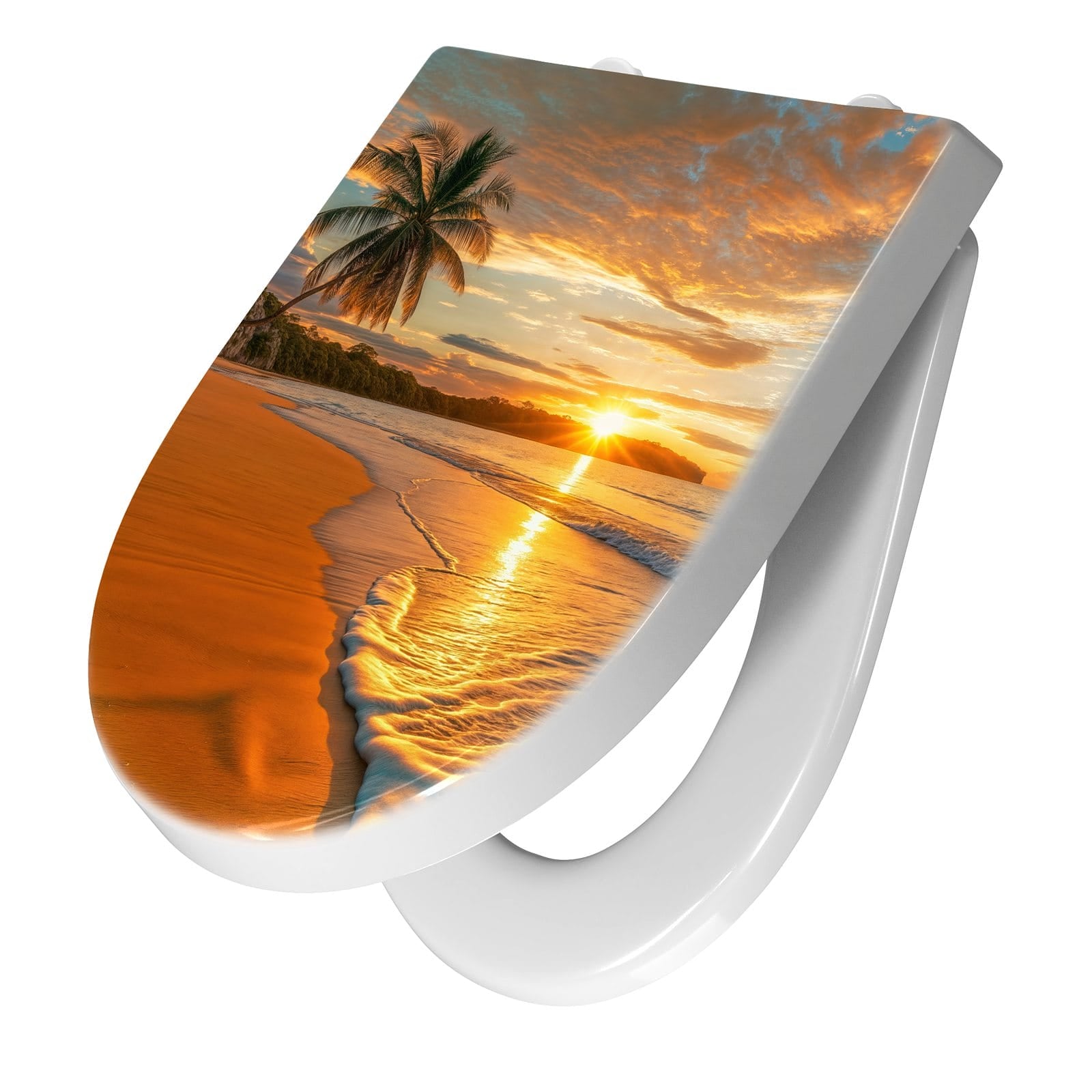 WC-Sitz mit Absenkautomatik Strand von Sonnenuntergang