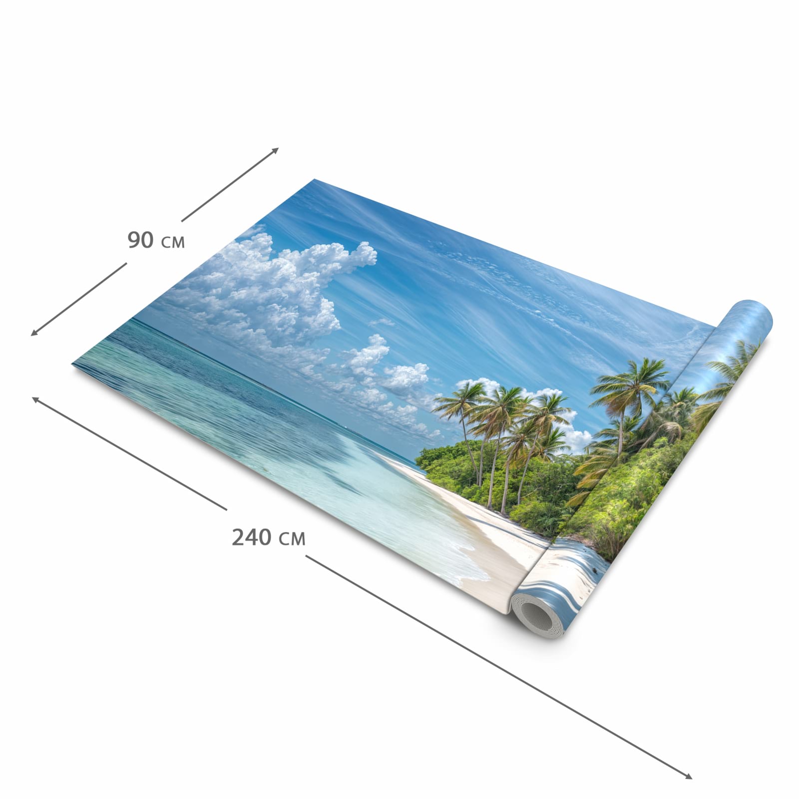 Langlebiger Küchenläufer mit Motiv Strand von Tropischer in der Grösse 60x270 cm