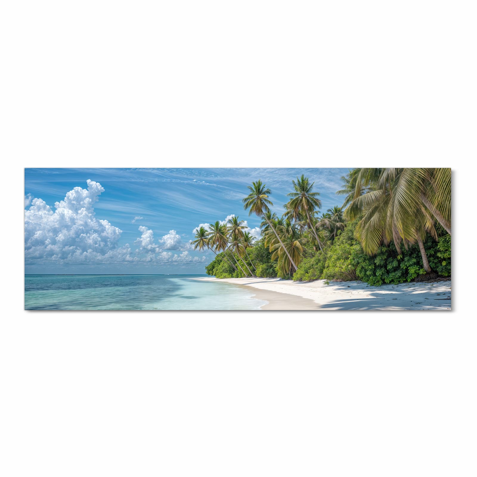 Langlebiger waschbarer Küchenläufer mit Motiv Strand von Tropischer in Frontansicht