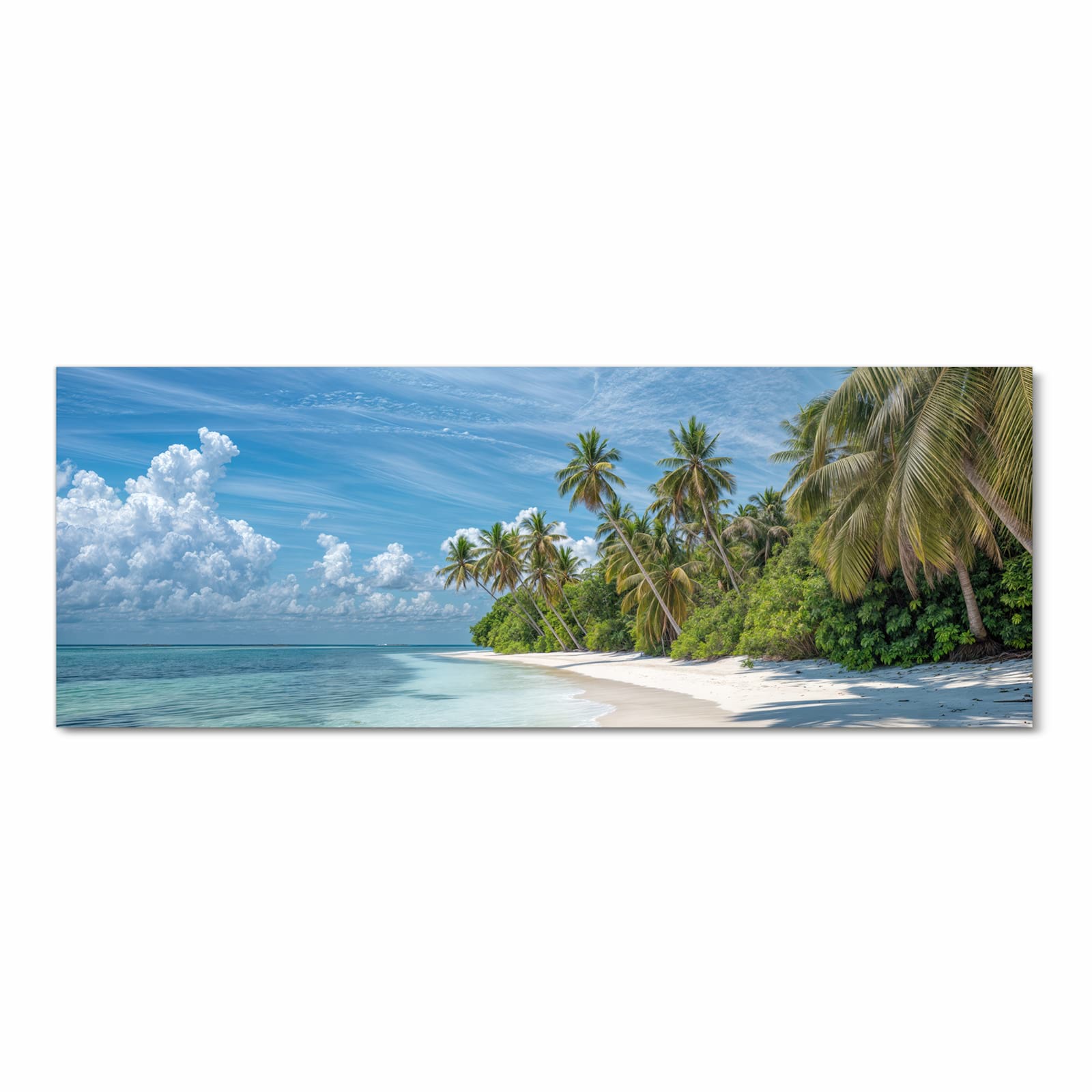 Küchenteppich mit Motiv Strand von Tropischer in Frontansicht für sicheres Aufbewahren