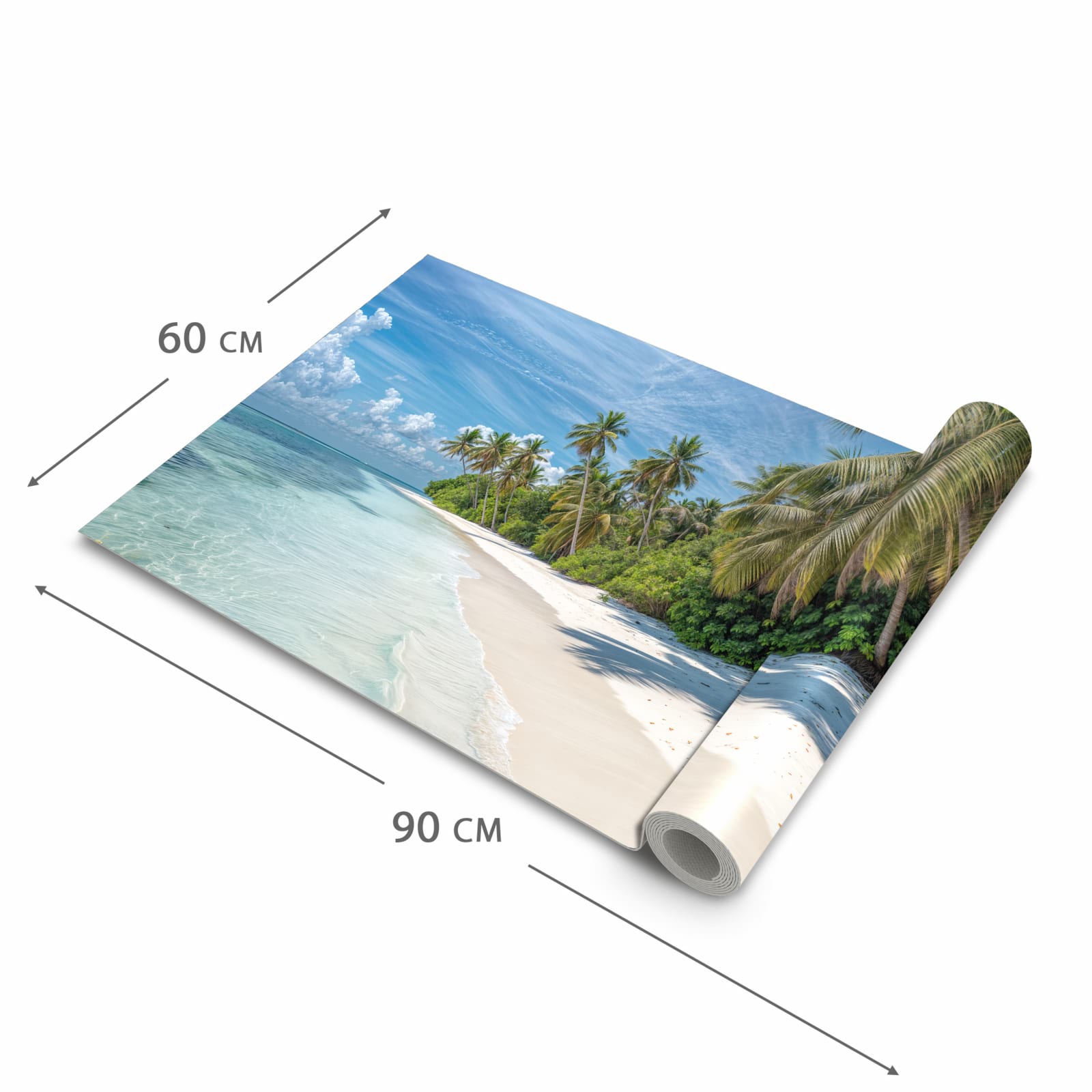 UV-beständiger Läufer für die Küche mit Motiv Strand von Tropischer in der Grösse 60x270 cm