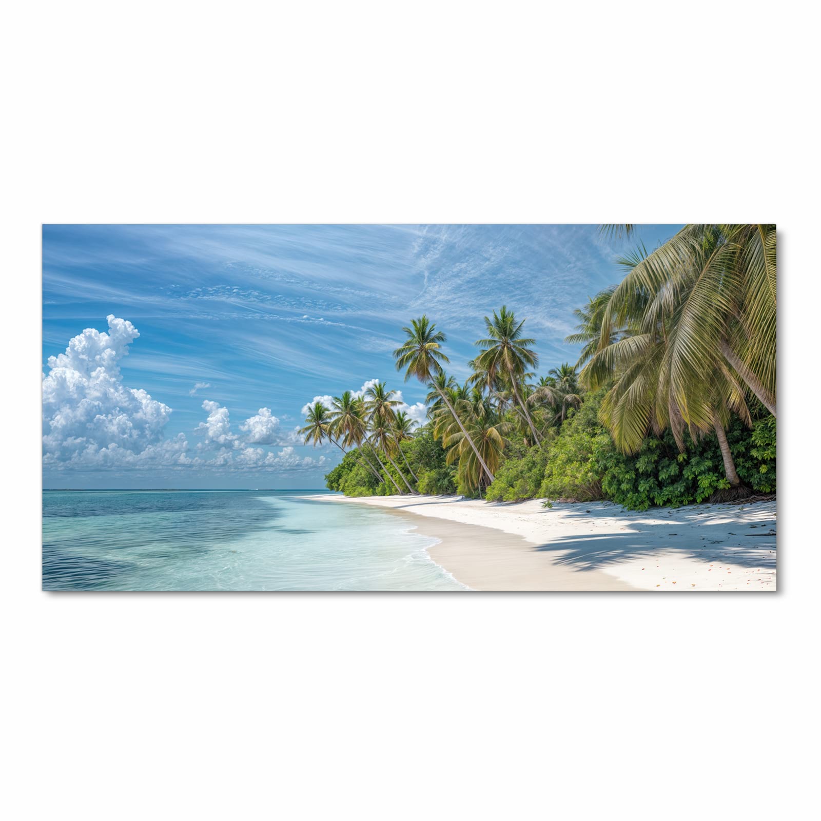 Strapazierfähiger rutschfester Küchenläufer mit Motiv Strand von Tropischer in Frontansicht