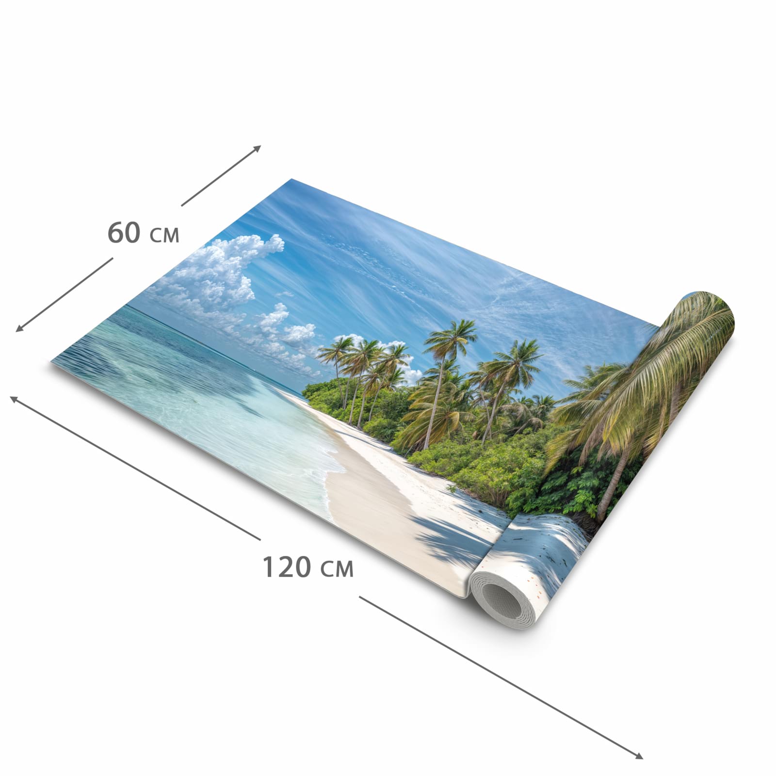 Farbbeständiger Teppich für Küche mit Motiv Strand von Tropischer in der Grösse 60x270 cm