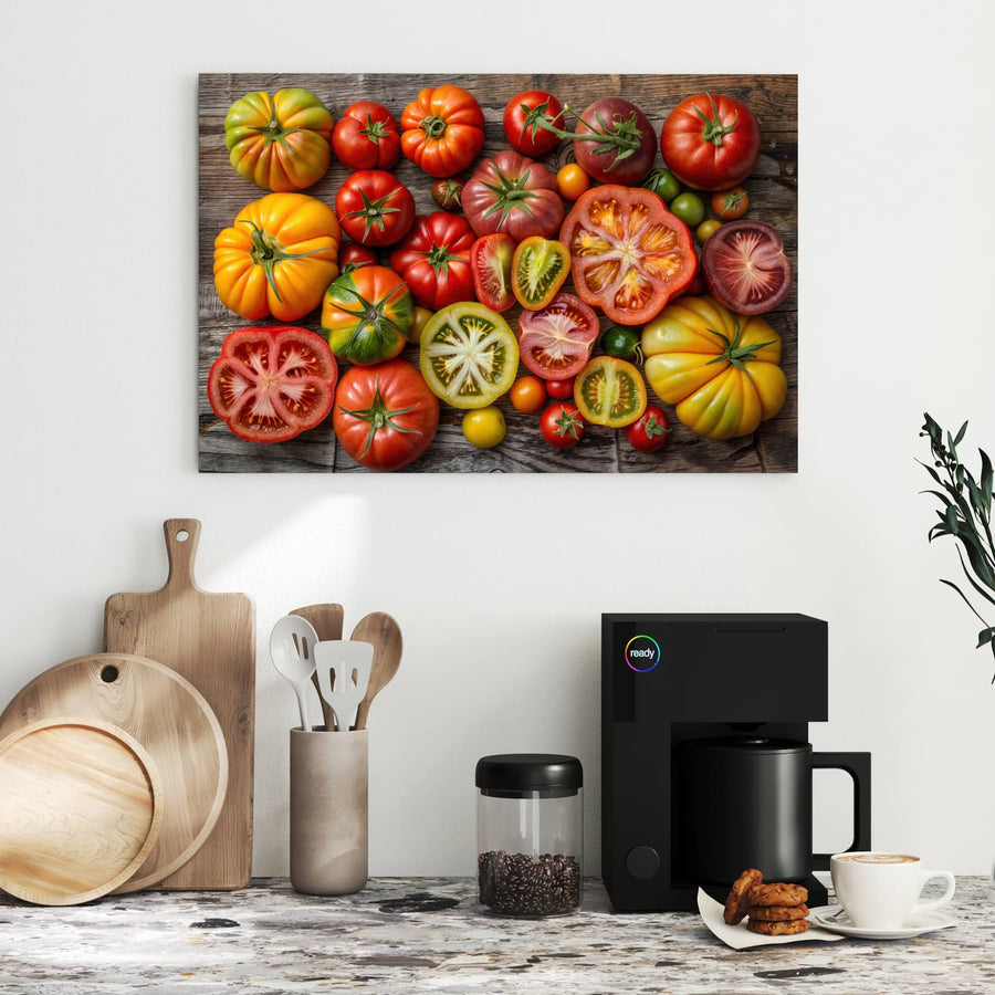 Maße Metall Magnettafel - Bunte Tomatensorten