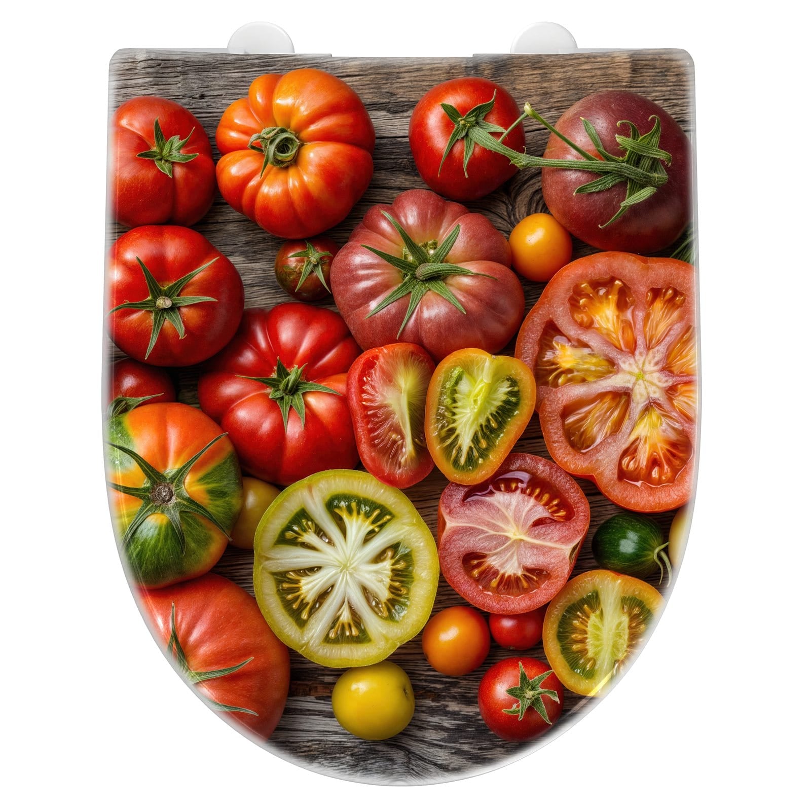 WC-Sitz mit Absenkautomatik Verschiedene Tomaten