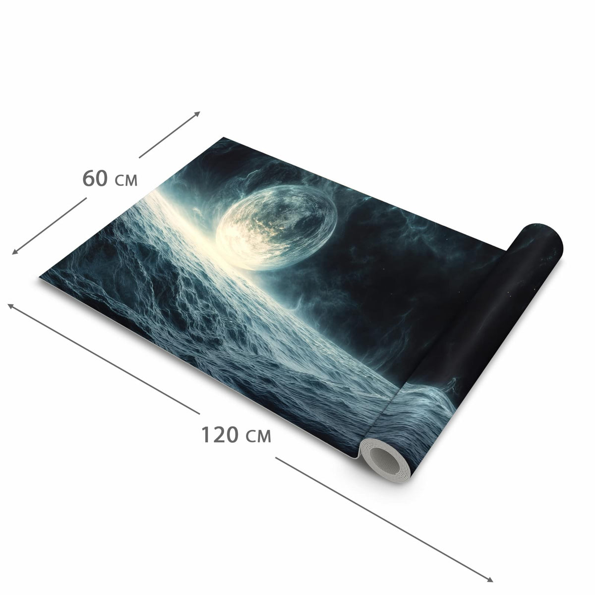 Langlebiger moderner Küchenläufer mit Motiv Sterne im Kosmos in der Grösse 90x180 cm