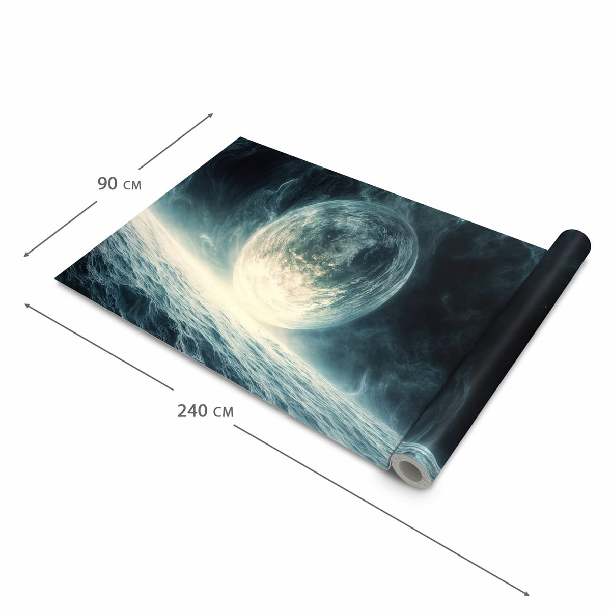 Feuchtigkeitsresistenter Küchenteppich mit Motiv Sterne im Kosmos in der Grösse 90x180 cm