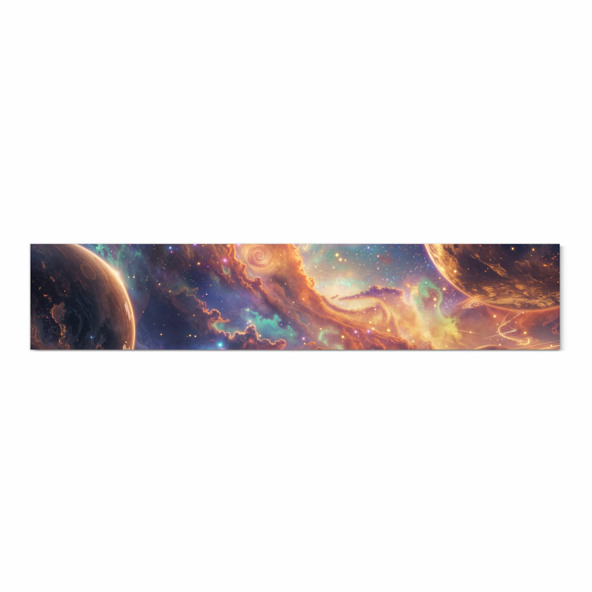 Geräuschdämpfender Läufer für die Küche mit Motiv Galaxie Fantasy in Frontansicht