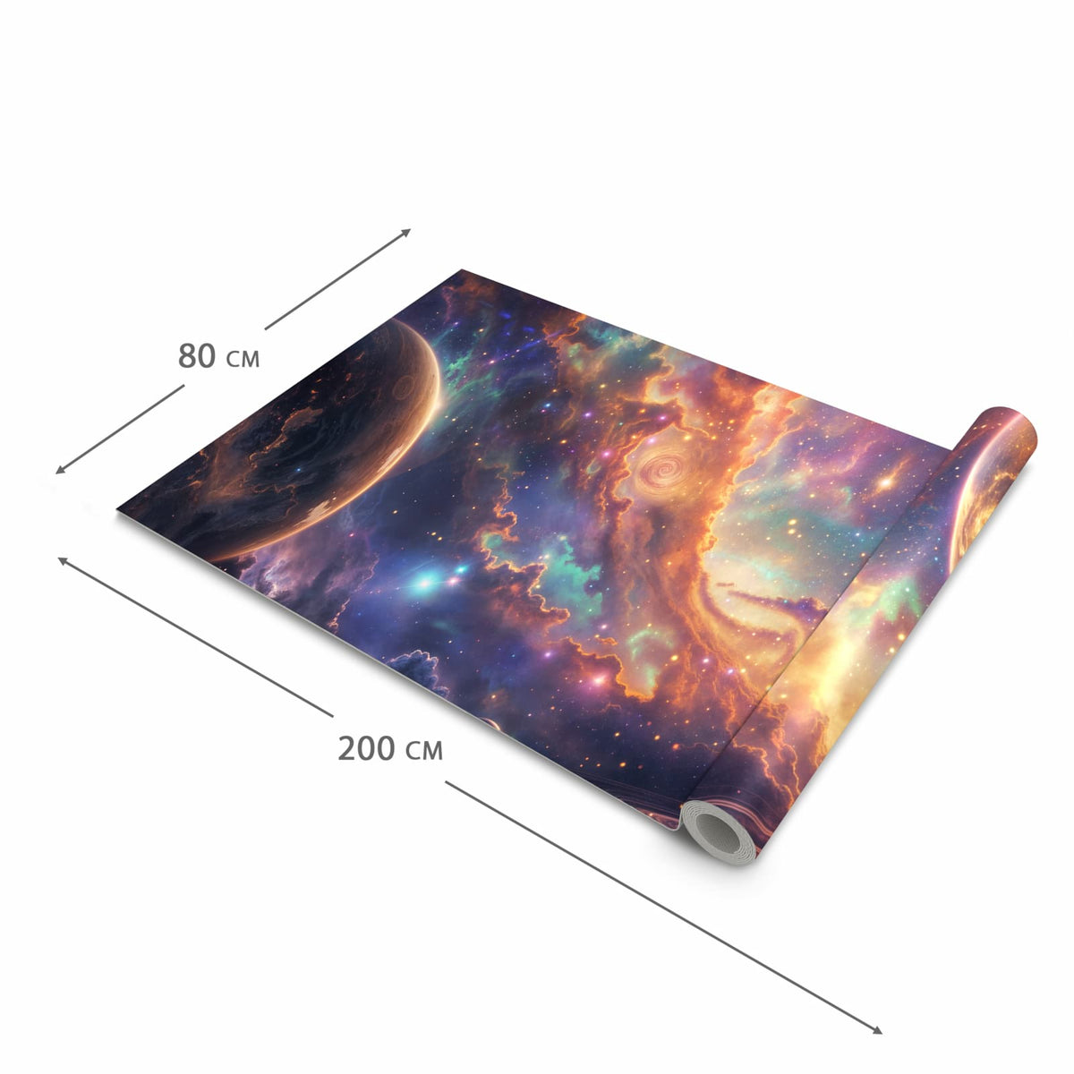 UV-beständiger Küchenläufer mit Motiv Galaxie Fantasy in der Grösse 90x180 cm