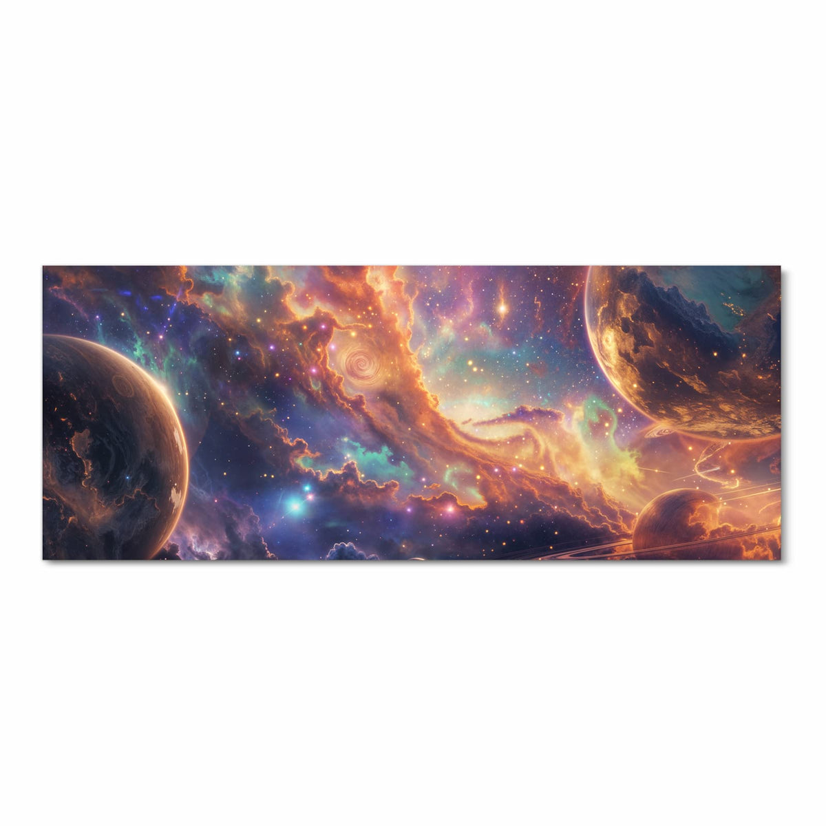 Farbbeständiger Teppich für die Küche mit Motiv Galaxie Fantasy in Frontansicht